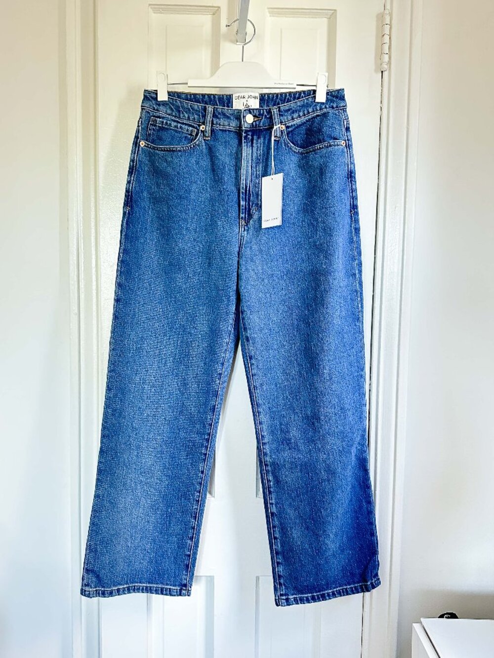 NWT Dear John Denim LINDSEY HIGH RISE STRAIGHT LEG JEAN MEDIUM Size 10 - Picture 3 of 7